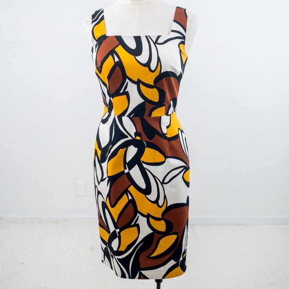 David Meister 4 Pucci-Style Print Sheath Dress